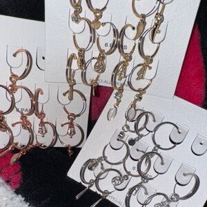 Three Pack Pair’s Of Earrings | Gold, Rose Gold & Silver |